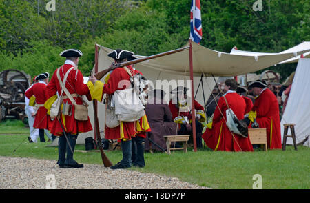 Queens reggimento 1714 a Milton Keynes Storia del museo Festival 2019. Wolverton, Buckinghamshire, Inghilterra, Regno Unito Foto Stock