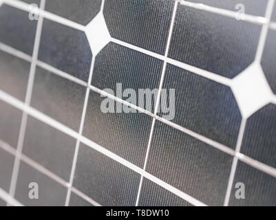 Pannello solare fotovoltaico fonti rinnovabili per la produzione elettrica Closeup Foto Stock