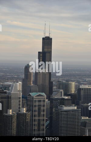 Chicago iconici Willis Tower, Illinois, Stati Uniti d'America Foto Stock