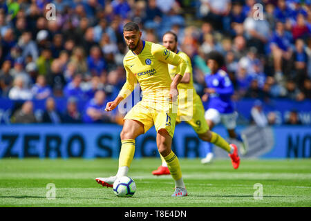 Leicester, Regno Unito. Il 12 maggio 2019. Ruben Loftus-Cheek (12) del Chelsea durante il match di Premier League tra Leicester City e Chelsea al King Power Stadium. Solo uso editoriale, è richiesta una licenza per uso commerciale. La fotografia può essere utilizzata solo per il giornale e/o rivista scopi editoriali. Credito: MI News & Sport /Alamy Live News Foto Stock