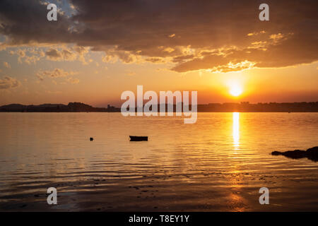 Vista de Santander desde Pedreña. Cantabria España. Foto Stock