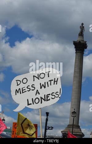 Londra, Regno Unito. 12 maggio 2019. Migliaia di persone partecipano a una marcia organizzata da madri Rise Up, e sostenuta da Extinction Rebellion. Foto Stock