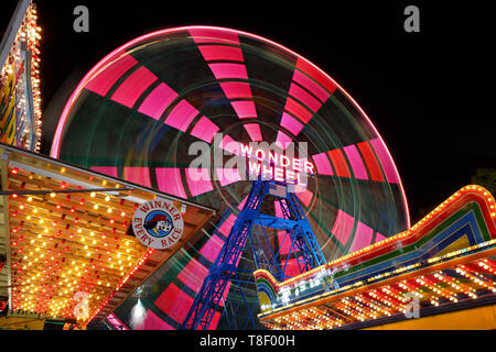 Wonder Wheel, Coney Island Foto Stock