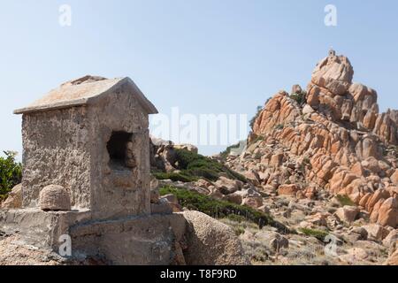 Francia, Corse du Sud, Coti Chiavari, cappella del Madonella presso il Capo di muro, Foto Stock