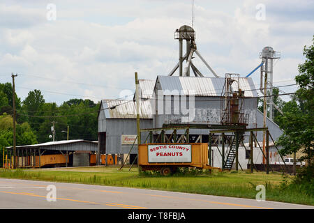 Bertie County Arachidi in Winsor NC elabora i dadi dal locale i campi di arachidi ed è ben noto per la loro confezione in blister frittura arachidi. Foto Stock