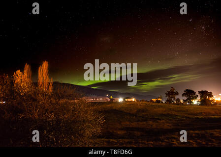 Paddocks in Huonville, Tasmania Foto Stock