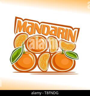 Il logo del vettore per il Mandarin Illustrazione Vettoriale