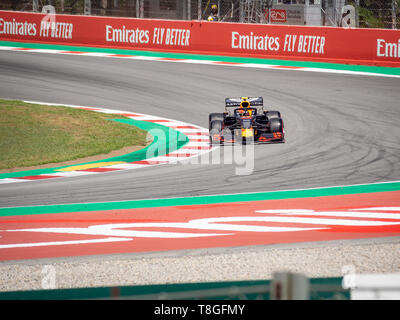 MONTMELO, SPAGNA-Maggio 10, 2019: Pierre Gasly guida la Red Bull RB15 durante la prima pratica su 2019 Gran Premio di Spagna sul circuito de Barcelona-Cata Foto Stock