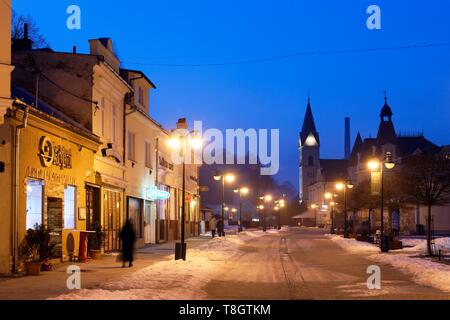 La Slovacchia, Trencin Regione, Trencianske Teplice, città termale Foto Stock