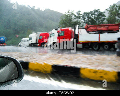 Autostrada da Lione a Torino, Francia-Italia, Europa meridionale Foto Stock