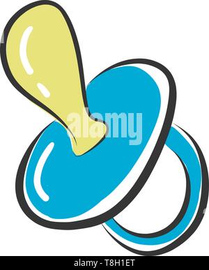 Succhietto silhouette disegnata a mano design, illustrazione, vettore su sfondo bianco. Illustrazione Vettoriale