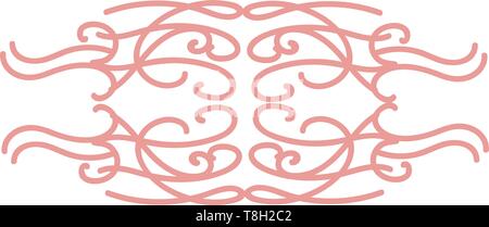 Stile libero ornamento naturale design, illustrazione, vettore su sfondo bianco. Illustrazione Vettoriale