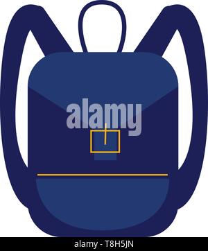 Un piccolo grazioso sacchetto in blu navy colore con una fibbia nella parte anteriore per aprirlo , il vettore, il colore di disegno o illustrazione. Illustrazione Vettoriale