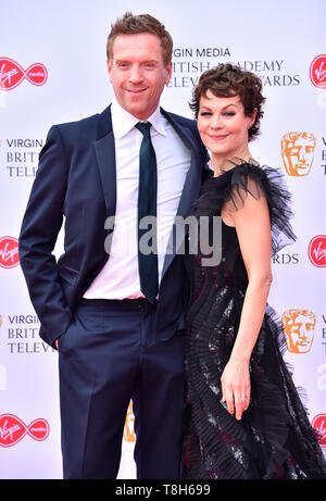 Damian Lewis e Helen McCrory frequentando il Virgin Media TV BAFTA awards, tenutasi presso la Royal Festival Hall di Londra. Foto Stock