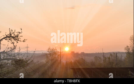 Splendido inizio sunrise Foto Stock