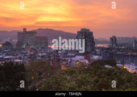 Alba nella città di Macau Foto Stock