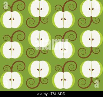 Seamless sfondo mele Illustrazione Vettoriale