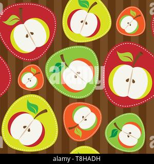 Seamless sfondo mele Illustrazione Vettoriale