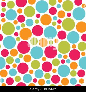 Seamless puntini colorati pattern sfondo vettoriale Illustrazione Vettoriale