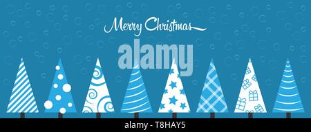 Alberi di Natale carta di vettore Illustrazione Vettoriale