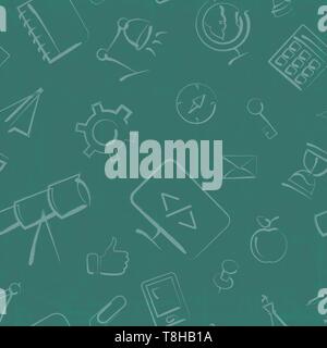 Istruzione senza giunture e vettore di business la configurazione di sfondo Illustrazione Vettoriale