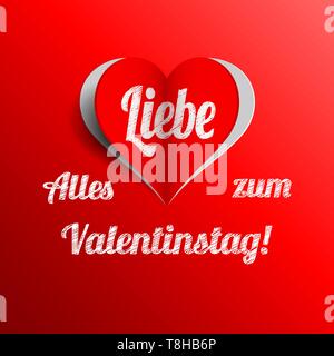 Il giorno di san valentino cuore (tedesco) Illustrazione Vettoriale