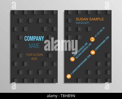 Business card template Illustrazione Vettoriale