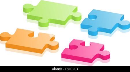 puzzle di vettore Illustrazione Vettoriale