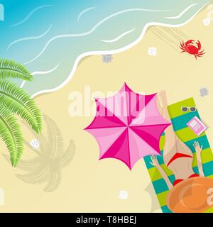 Sfondo di spiaggia Illustrazione Vettoriale