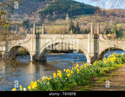 Tay Bridge by Willam Adam, Wade ponte militare, Aberfeldy, Perthshire, Scotland, Regno Unito Foto Stock