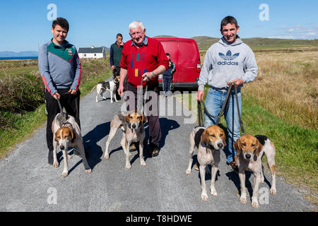 Trascinare Hunt gara incontro, Valentia Island, nella contea di Kerry, Irlanda Foto Stock