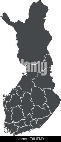 Mappa di Finlandia Illustrazione Vettoriale