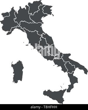 Mappa Italia Illustrazione Vettoriale