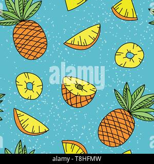 Ananas pattern senza giunture Illustrazione Vettoriale