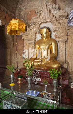 Tempio Htilominlo, Old Bagan e Nyaung U Zona villaggio, Mandalay regione, Myanmar, Asia Foto Stock