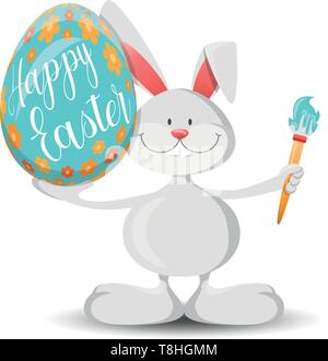 Coniglietto di pasqua con uovo di pasqua Illustrazione Vettoriale