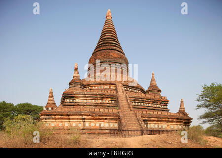 Stupa vicino tempio Buledi, Old Bagan Zona villaggio, Mandalay regione, Myanmar, Asia Foto Stock