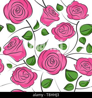 Rose perfetta configurazione di sfondo Illustrazione Vettoriale