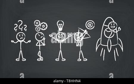 Problem solving la concezione di business Illustrazione Vettoriale