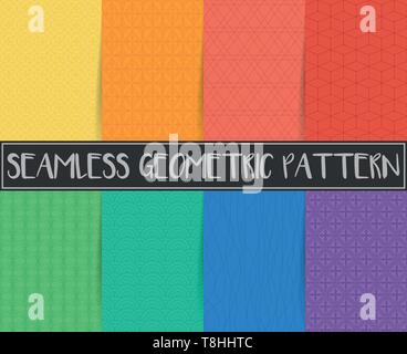 Seamless disegno geometrico colorato Illustrazione Vettoriale