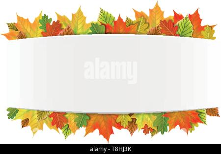 Foglie di autunno autunno sfondo Illustrazione Vettoriale