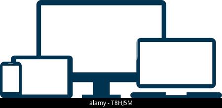 Dispositivi icone vettoriali Illustrazione Vettoriale