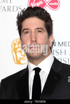 Londra, UK . David Schwimmer a Virgin Media televisione BAFTA Awards 2019 - Sala stampa presso la Royal Festival Hall di Londra il 12 maggio 2019 . Ref: LMK73 -J4881-130519 Keith Mayhew/punto di riferimento media. . Credito: LMK MEDIA/Alamy Live News Foto Stock