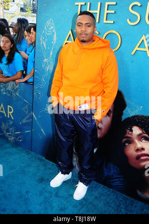 Los Angeles, California, Stati Uniti d'America 13 maggio 2019 Nas assiste la Premiere Mondiale della Warner Bros Foto' e la Metro Goldwyn Mayer Pictures " Il Sole è anche una stella" il 13 maggio 2019 presso Pacific teatri al Grove di Los Angeles, California, USA. Foto di Barry re/Alamy Live News Foto Stock