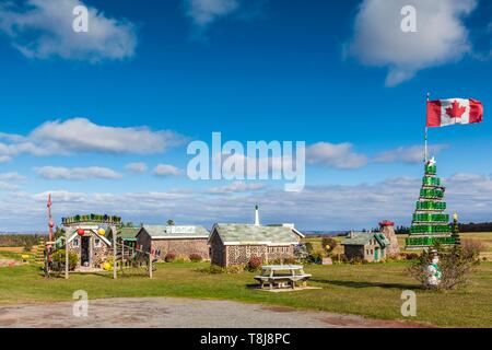 Canada, Prince Edward Island, punto Prim, bottiglia display casa Foto Stock