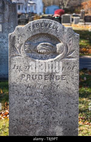 Canada, New Brunswick, Saint John River Valley, Gagetown, storico cimitero del villaggio Foto Stock