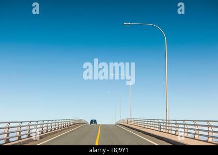 Canada, New Brunswick, Acadian Penisola, Miscou Isola, Miscou Harbour Bridge Foto Stock
