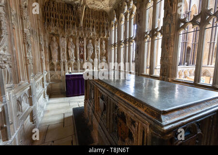 Il principe Arthur's Chantry, cattedrale di Worcester, memoriale al principe Arthur, il fratello maggiore di Henry VIII; Worcestershire Inghilterra REGNO UNITO Foto Stock