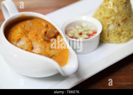 Riso al curry Foto Stock