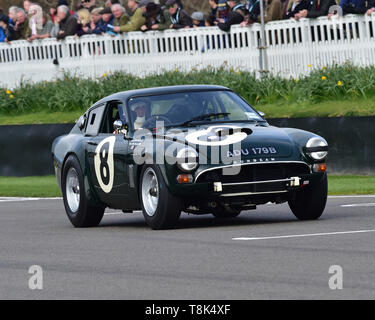 Nigel Greensall, Chris Beighton, Sunbeam Lister Tiger, Graham Hill Trophy, chiuso il cockpit vetture GT, prototipi, spirito del RAC gare TT 1960-196 Foto Stock